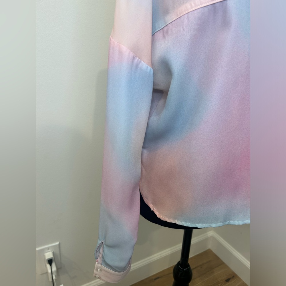 Superdown Pastel Rainbow Women’s Collared Button … - image 8